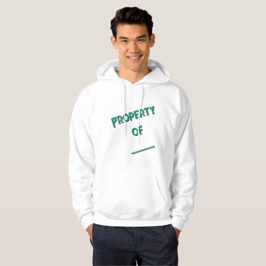 "Property Of" Personalized Men's Hoodie パーカ (正面フル)