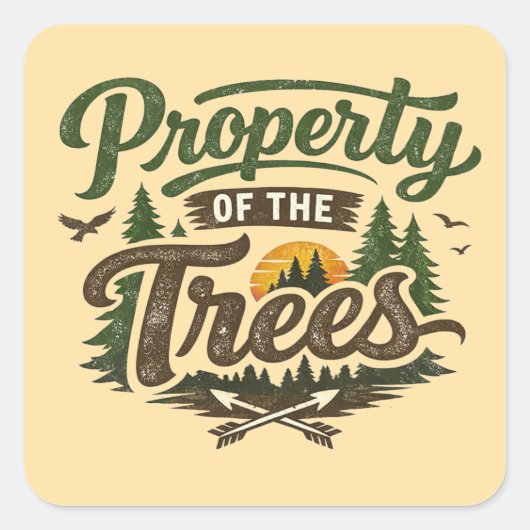 “Property of the Trees” Naure Design ステッカー (正面)