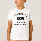 Property of XXL Your Name Unisex Kids White Tシャツ (正面)