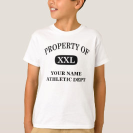 Property of XXL Your Name Unisex Kids White Tシャツ