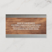 Property Repair Tools Logo | Wood Grain | Metal 名刺 (裏面)