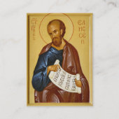 Prophet Elisha Orthodox Christian Prayer Card プレイスカード (正面)