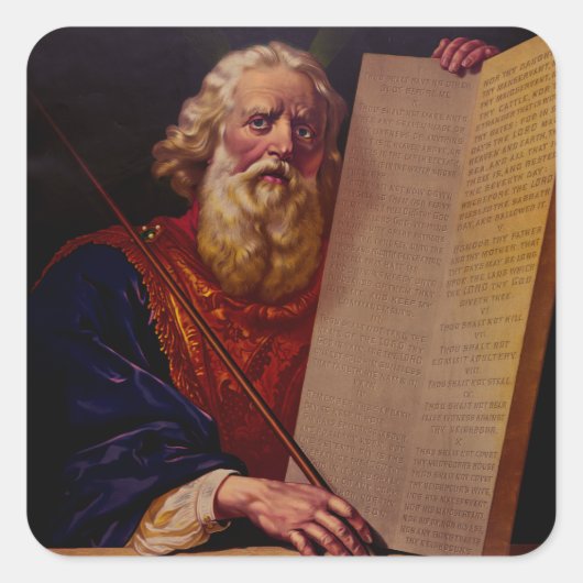 Prophet Moses on Mount Sinai – High-Fidelity Epic  スクエアシール (正面)