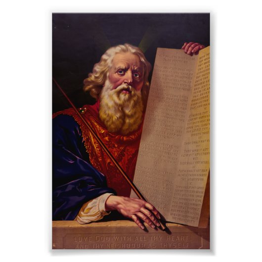 Prophet Moses on Mount Sinai – High-Fidelity Epic  フォトプリント (正面)