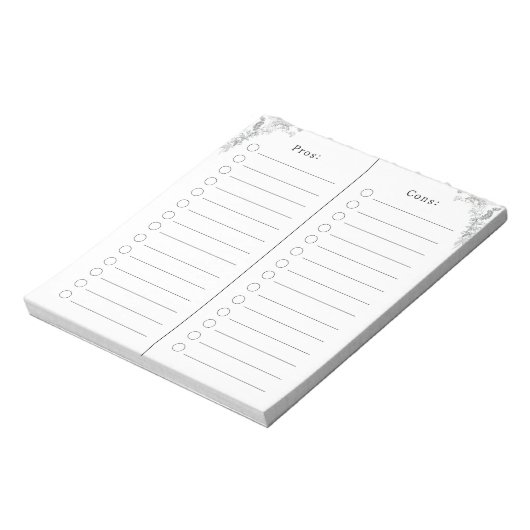 Pros And Cons Checklist List Notes ノートパッド (回転)