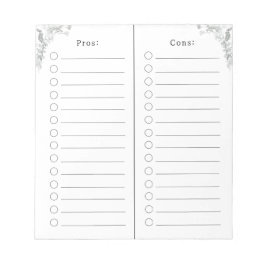 Pros And Cons Checklist List Notes ノートパッド
