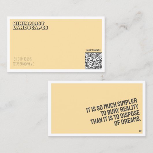 PROSEミニマリストの名刺 名刺 (正面/裏面)