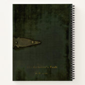 Prose & Poetry Debossed Moss Velvet Look Journal ノートブック (裏面)