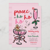 Prosec-Ho-Ho-Ho Christmas Cocktail Party 招待状 (正面/裏面)