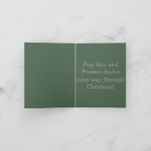 Prosecc-ho-ho – Funny Christmas Prosecco Pun  カード (内部)