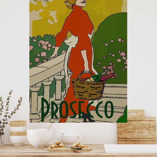 Prosecco、宅配便 ポスター (キッチン)