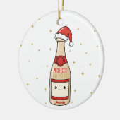Prosecco Ho Ho Ho Funny Christmas Ornament Gift セラミックオーナメント (左)