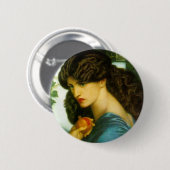 Proserpine Button by Dante Gabriel Rosseti 缶バッジ (正面&裏面)
