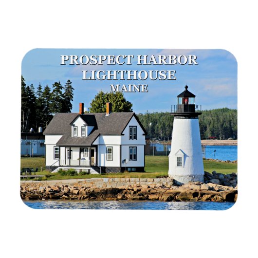 Prospect Harbor Light house, Maine Photo Magnet マグネット (横)