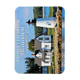 Prospect Harbor Light house, Maine Photo Magnet マグネット