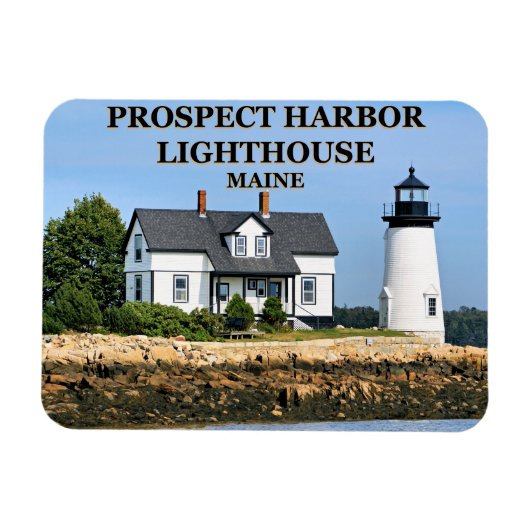 Prospect Harbor Light house, Maine Photo Magnet マグネット (横)