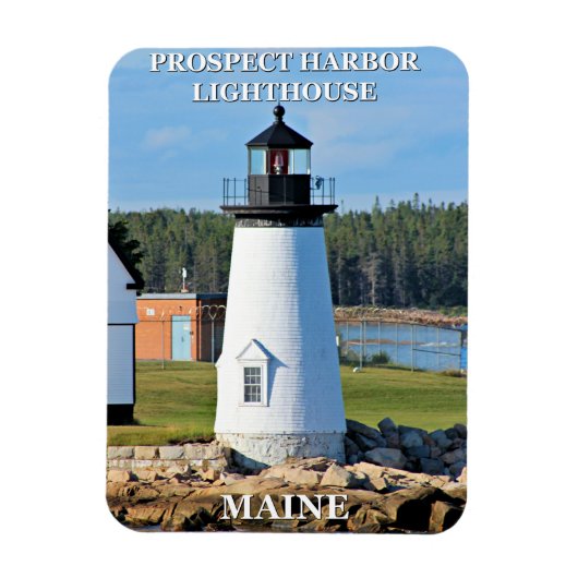 Prospect Harbor Light house, Maine Photo Magnet マグネット (縦)
