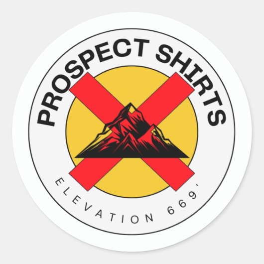 Prospect Shirts Storeステッカー ラウンドシール (正面)