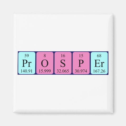 Prosper周期表名磁石 マグネット (正面)