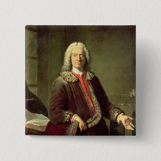 prosper Jolyot de Crebillon 1746年のポートレート 缶バッジ (正面)