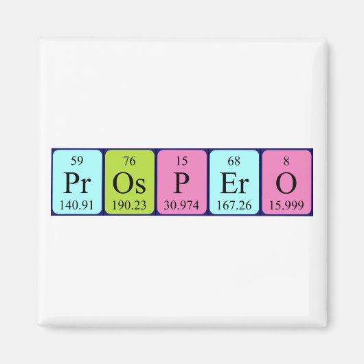Prospero周期表名磁石 マグネット (正面)