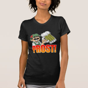 Prostのドイツのハーフパンツ大きいビール漫画 Tシャツ