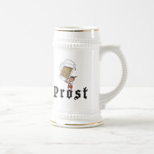 Prostのドイツ人の飲むこと ビールジョッキ