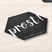 "Prost"応援ウェディングシャワービールドリンクコースター ペーパーコースター (アングル)