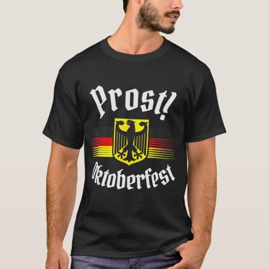 Prost Beer German American Flag Men Mug  Tシャツ (正面)