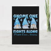 Prostate Cancer Awareness Light Blue Gnome カード (正面)