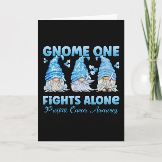 Prostate Cancer Awareness Light Blue Gnome カード (正面)