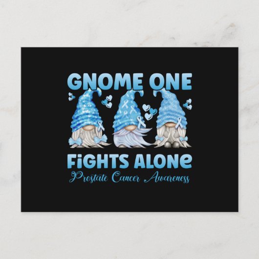 Prostate Cancer Awareness Light Blue Gnome ポストカード (正面)