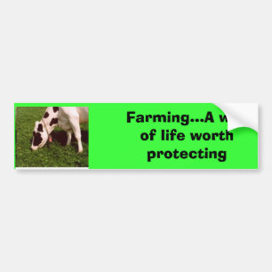 … proteの価値を持つAの生き方を耕作する酪農場Mooo… バンパーステッカー