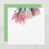 Protea flower invitation サンキューカード (正面/裏面)
