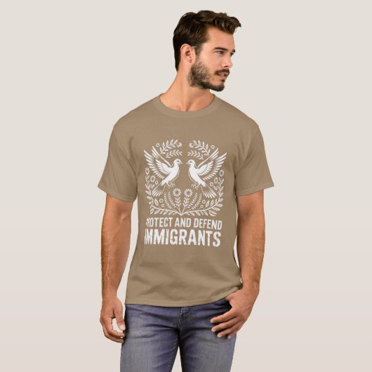 PROTECT AND DEFEND IMMIGRANTS Tシャツ (正面フル)