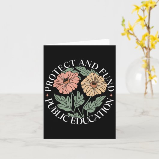 Protect And Fund Public Education Public Teachers  カード (黄色い花)