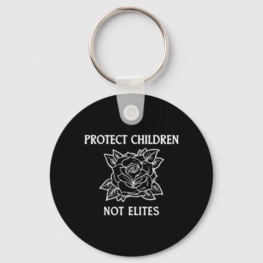 Protect children not elites キーホルダー (正面)