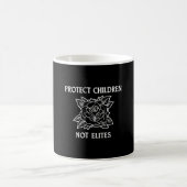 Protect children not elites コーヒーマグカップ (中央)