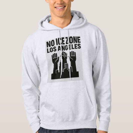 Protect Los Angeles — No ICE Zone Hoodie Activists パーカ (正面)