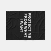 Protect Me From What I Want Desire Quote  フリースブランケット (正面(横))