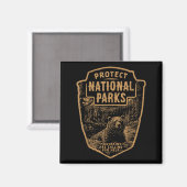 Protect National Parks Bear Resist  マグネット (正面/裏面)