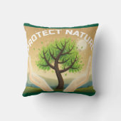 Protect Nature - Mystical Tree of Life Design クッション (裏面)