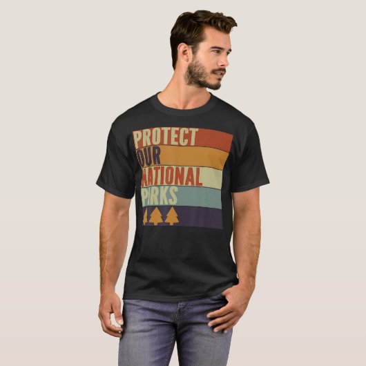 Protect Our 63 National Parks Us Outdoor Hiking Ca Tシャツ (正面フル)