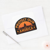 Protect Our America – Anti-Trump Pro-Democracy スクエアシール (封筒)