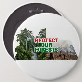 Protect our forest  缶バッジ (正面&裏面)