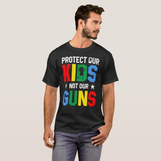 Protect Our Kids Not Gun End Gun Violence Tシャツ (正面フル)