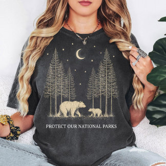 Protect Our National Parks Bear & Trees Tシャツ