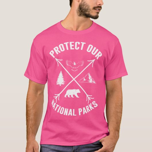 Protect Our National Parks Resist Outdoor Camping Tシャツ (正面)