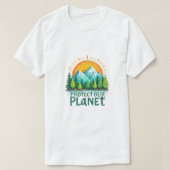 Protect Our Planet Vector Design | Nature Tree Mou Tシャツ (デザイン正面)