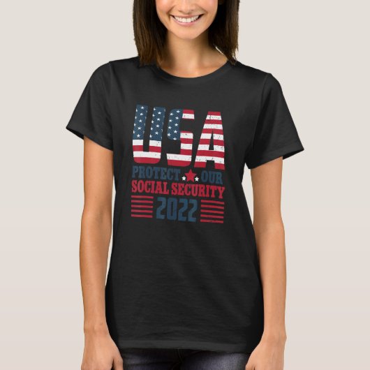Protect Our Social Security USA Flag Tシャツ (正面)